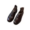 Mocassins casuais de couro genuíno com sola grossa para mulheres, novos sapatos slip-on da moda 2026 com salto grosso, sapatos de couro versáteis estilo britânico
