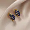 Pendientes de Lujo Ligero de Alta Gama para Mujer, Coloridos con Circonita, de Venta Caliente Transfronteriza, Diseño de Nicho, Modernos y Ecológicos