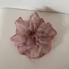 Goma de pelo de malla rosa suave estilo francés para mujer, adecuada para recoger el pelo en un moño o una coleta baja