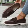 Zapatos de Frijol Transfronterizos Europeos y Americanos Mocasines Europeos de Un Paso Comercio Exterior 2026 Nuevo Estilo Ropa Exterior Venta al por Mayor Transfronteriza Tallas Grandes