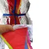 Bandera triangular de poliéster de color de fábrica, evento de boda, lugar de evento, bandera pequeña de color, sitio de advertencia, bandera pequeña de color, banderín triangular de cuerda