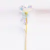 Ramo de Rosas de Lámina de Oro 24K, Flores Artificiales Eternas, Regalo de San Valentín Cumpleaños, Regalo de Navidad, Hecho a Mano