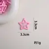 Pasador de Estrella de Dopamina Y2K Lindo para Niña Estrella de Cinco Puntas Pasador de Cabello Color Caramelo Ins Clip BB Clip para Flequillo