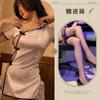 Noche Ting Xiang Nuevo Sexy Vintage Estilo República de China Sexy Ropa Interior Uniforme Apasionado Abertura Corto Caliente Cheongsam
