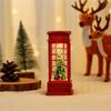 Decoraciones navideñas para ancianos cabina telefónica interior lámpara de aceite pequeña regalos de Navidad adornos luminosos regalos