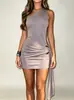 Falda Bodycon Sexy Ajustada a la Cintura para Fashionistas Occidentales, Falda Corta Llamativa y de Moda para Fiestas y Discotecas, Falda Bodycon