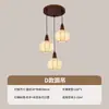 Nuevo Lámpara Colgante para Comedor Tres Cabezas Simple Mesa de Comedor Sala de Estar Celebridad de Internet Dormitorio Mesita de Noche Lámpara Colgante Pequeña Lámpara Creativa para Barra de Bar Arte de Madera y Hierro