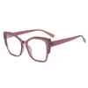 Nuevo marco TR gafas anti luz azul para mujer cuadradas moda marco para gafas de miopía simple europeo y americano INS gafas lisas
