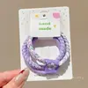 Goma para el pelo de lunares florales versátil estilo coreano para mujer, Goma de pelo de alta gama, Cuerda para el pelo, Elástico para coleta, Accesorio para el pelo
