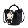 Bolsa de mão texturizada, plissada, com design nicho e tema florestal para mulheres, versátil, artística, bolsa de ombro, bolsa transversal, bolsa pequena retrô e fashion