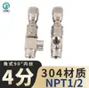 Acero Inoxidable 304/316 Válvula de Ajuste Fino con Rosca Interna Rosca de Escala Ángulo de Rosca Flujo Directo Hilo Interno y Externo Válvula de Control de Micro Flujo