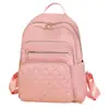 Mochila grande de mujer simple estilo coreano con textura transfronteriza, costuras de diamante y remaches, mochila de mujer a la moda