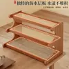 Prateleira de armazenamento trapezoidal para plantas verdes, suporte de flores para varanda de bay window, prateleira de armazenamento com drenagem multicamadas, porta-copos estilo degrau, prateleira de exibição para mesa