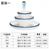 Kaibaiya juego de mesa de melamina de cuatro piezas juego de vajilla de plástico imitación porcelana estilo japonés hotel restaurante platos Taza cuchara comercial