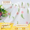 Toalla de baño para bebé, de crepé de gasa doble de algodón con estampado de tulipanes, ropa de hogar, ropa de niños, tela de pijamas