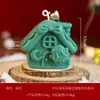 Velas Perfumadas Personalizadas con Forma de Casa Navideña, Velas Navideñas Creativas con Ambiente Festivo, Recuerdos de Aromaterapia Navideña