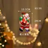 Luzes de Natal de Ventosa LED Formato de Boneco de Neve e Velhinho Luzes Decorativas para Janela Luzes de Natal Adereços de Atmosfera Festiva Luzes de Ventosa