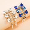 Moda Europeia e Americana Design Super Brilhante Liga de Zinco Diamante Brincos Geométricos Popular na Internet Explosões Brincos Exagerados de Alta Qualidade para Mulheres