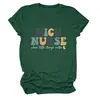 Camiseta básica de manga corta con cuello redondo, moda casual para mujer, enfermera NICU, donde Amazon eBay estación independiente