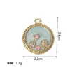 Colgante de Pintura al Óleo Jardín de Monet Estilo Chino Nuevo Colgante de Collar de Esmalte y Perla Flor Pájaro Accesorios de Joyería DIY