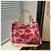 Bolsa Grande Estampada de Leopardo Popular Transfronteiriça Bolsa Tote de Grande Capacidade para Mulheres Bolsa de Ombro Bolsa Morcego Dobrável Bolsa Feminina Casual Personalizada