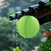 Faroles de Exterior de Color Sólido en Stock, Impermeables y a Prueba de Lluvia, Faroles Redondos de Tela de Seda Coloridos, Faroles Plegables de Tela para Áreas Escénicas