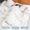 Edredón de aire acondicionado de seda de hielo Edredón de verano de seda fresca Regalo 2025 Edredón de verano fino Juego de cuatro piezas Edredón de verano Juego completo