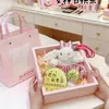 Colgante de Bolsa de la Fortuna Dorada con Peluche de Conejo de Orejas Largas, Lazo, Adorno de Vestido de Princesa, Regalo de San Valentín