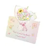 Cartão de Cumprimentos com Buquê de Flores 3D, Cartão de Mensagem, Cartão de Bênção, Cartão Decorativo de Presente para o Dia dos Namorados