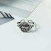 Moda Coreana Retro Anillo de Elefante Abierto para Mujer ins Pequeño de Internet de Moda Anillo Ajustable de Aleación para Dedo Índice