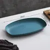 Prato de Plástico Bandeja Retangular Doméstico Resistente a Altas Temperaturas Prato de Peixe Grande Capacidade Prato de Bolinho Prato Salah Prato de Sobremesa