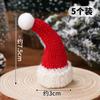 Decoración para Pastel de Navidad 2026 Mini Gorro de Pompón Hilo Rojo y Blanco Bufanda Pequeña Adorno Superior de Vela de Fresa