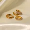 Europeo y Americano Nuevo de Alta Gama Lujo Ligero Moda Personalizada Retro Diamante Redondo Pendientes Combinables Joyería Mujeres