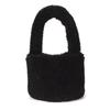 Bolsa de lã de cordeiro coreana Ins Niche Bolsa de pelúcia fofa de cor doce Bolsa de outono e inverno Bolsa de clã Bolsa pequena cilíndrica