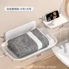 Prateleira Dobrável de Parede Vaso Sanitário Vaso Sanitário de Agachamento Porta Celular Sem Furos Dormitório Rack de Armazenamento Conjunto Rack para Decodificador Banheiro