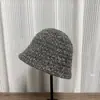 Atmósfera de Otoño e Invierno Mezcla de Colores Lana Sombrero de Pescador Estilo Coreano Simple Versátil Cálido Engrosado Circunferencia de Cabeza Grande Hace que la Cara Parezca Más Pequeña Sombrero de Cubo