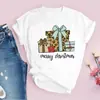 Amazon Tops para Mujer Nuevos Productos Árbol de Navidad Merry Claus Papá Noel Blancos Lindos Tops de Moda para Mujer