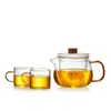 Tetera de Vidrio, Resistente a Altas Temperaturas, Engrosada, con Separación de Té y Agua, para Uso Doméstico, Nuevo Modelo 2026, Alto Borosilicato, Tetera Pequeña con Flores, Juego de Té
