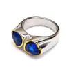 Diseño de nicho ins europeo y americano lujo ligero anillo de titanio y acero con gema en forma de corazón moda femenina corazón anillo de oro de 18 quilates al por mayor