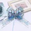 Estilo Nuevo Grande 50cm Lazo de Gasa Nieve Flor Tirada a Mano Decoración de Coche de Boda Flores Frescas Empaque de Regalo Estampado en Caliente Flor de Tirar