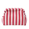 Bolsa de Armazenamento para Celular, Nova Bolsa Clutch Feminina em Formato de Nuvem, Bolsa de Maquiagem Color-Blocking da Moda Tendência Nicho, Porta-Moedas Listrado