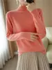 Camiseta de Algodón Puro Estilo Perezoso de Cuello Medio, Camiseta Básica Casual y Cómoda, Top Versátil para Mujer para Primavera y Otoño, Venta al por Mayor