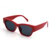 2023 nuevas gafas de sol blancas de caja pequeña para hombres, moda europea y americana, gafas de sol rojas Y2K para mujeres, venta al por mayor transfronteriza ins