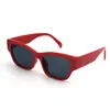 Nuevas gafas de sol de caja pequeña de moda Gafas de sol de fotografía callejera europea y americana Gafas de red social al por mayor transfronteriza Gafas de libro rojo pequeño