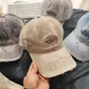 Gorra de Béisbol Bordada de Estilo Americano con Ala Ancha y Circunferencia de Cabeza Grande, Gorra de Béisbol de Mezclilla Lavada Vintage con Letras, Protección Solar Casual
