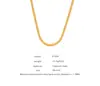 Estilo ins francés elegante simple personalidad joyería colgante cuadrado incrustado diseño de fritillaria collar bañado en oro de acero de titanio