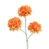 Flor artificial haste única com 3 peônias, fundo para salão de casamento, decoração de sala de estar em casa, flores de nenúfar artificiais atacado