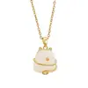 Versión Coreana de Lujo Ligero Nicho Estilo Ins Colgante de Collar de Chinchilla de la Suerte Acero de Titanio No se Desvanece Collar para la Clavícula Regalo de Cumpleaños