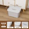 Caja de Almacenamiento Engrosada Hogareña de Plástico Estilo Crema Almacenamiento Gran Capacidad Caja de Almacenamiento para Ropa con Tapa Caja de Almacenamiento de Escritorio