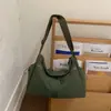 Bolsa Feminina Transfronteiriça, Bolsa Simples e Versátil de Nylon Formato Dumpling, Bolsa Tote Leve de Grande Capacidade, Bolsa de Ombro Fashion para Trabalho e Lazer
